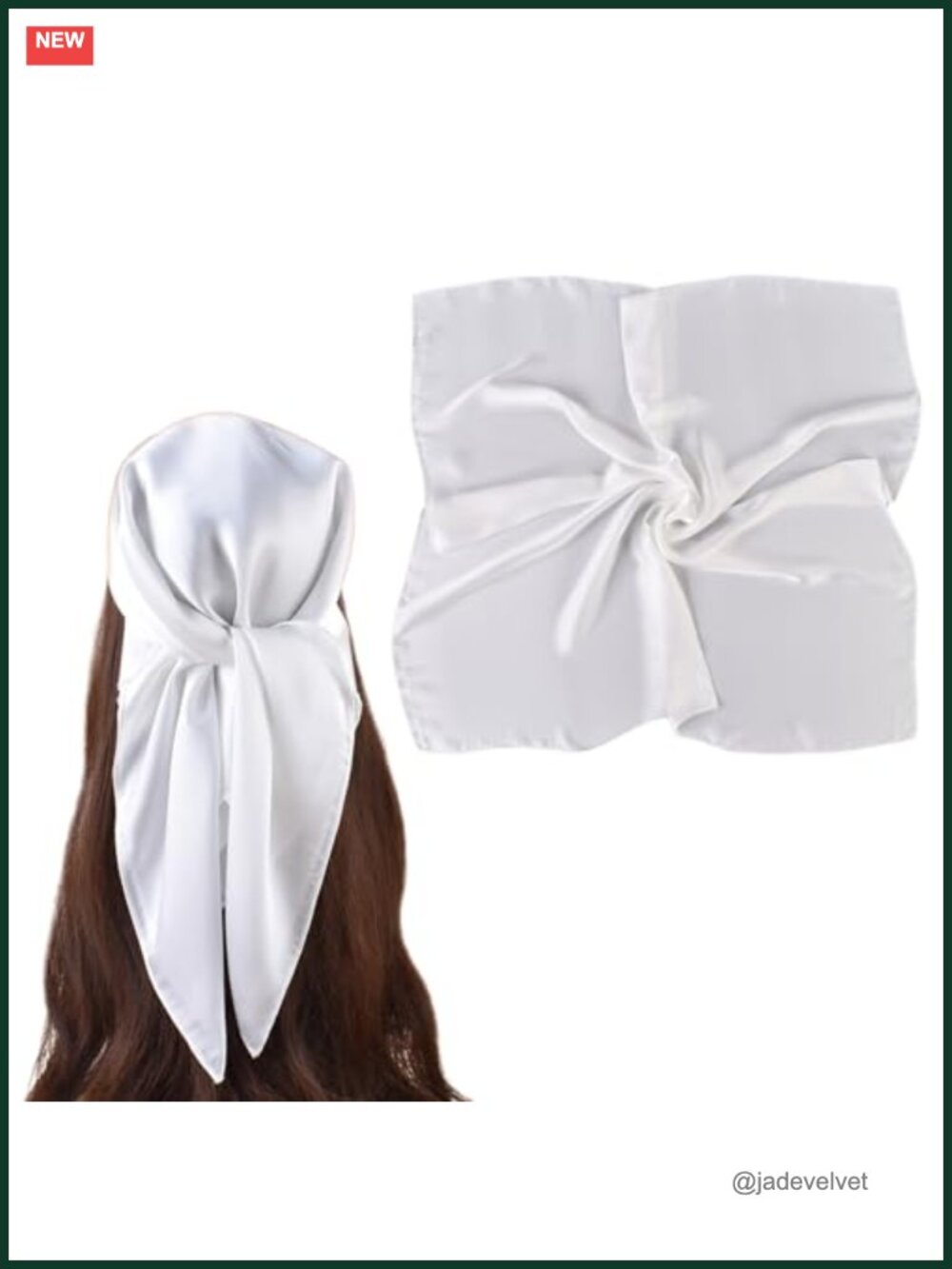 Silk Feel Satin Square Scarf for Women Hair Wrap Neck Scarf